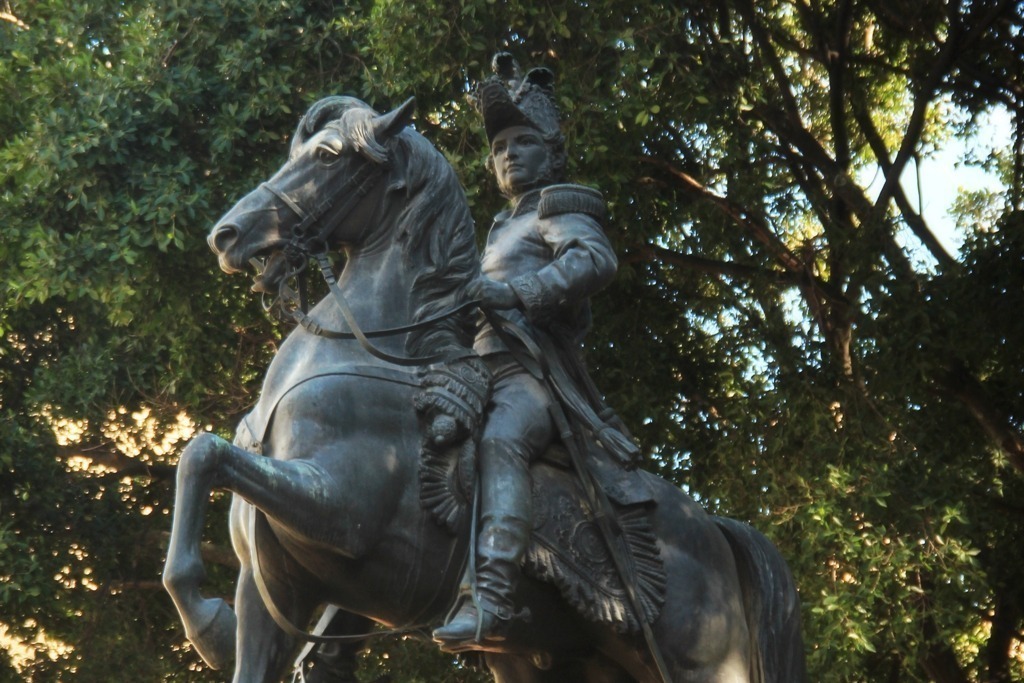 Estatua del General Francisco Morazán, en Tegucigalpa.