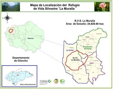 mapa del Parque Nacional La Muralla. (ICF)